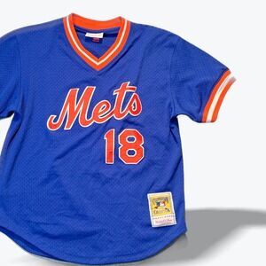 Mitchell & Ness New York Mets 1986 Darryl Strawberry Jersey Blue Mesh Mens 40 M